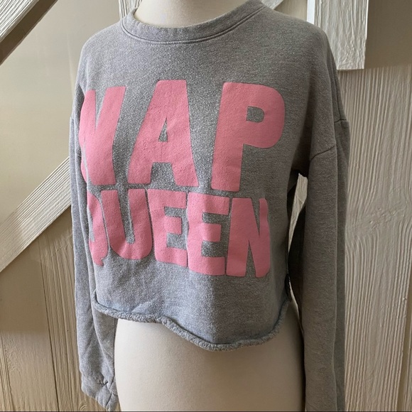 Forever 21 Nap Queen Cropped Sweatshirt Size Small - Picture 8 of 14